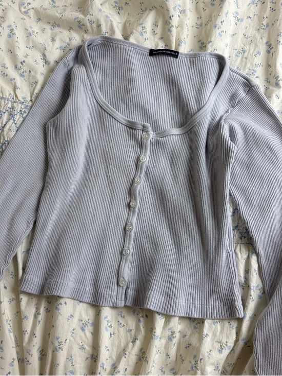 Brandy Melville Tops - Brandy Melville Light Blue Ribbed Top